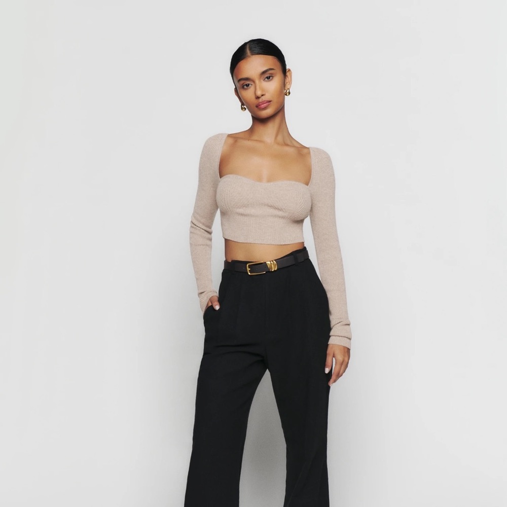 Reformation aries cropped cashmere sweater NWT - Picture 2 of 4